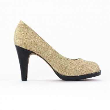 escarpins bout ouvert beige mode femme printemps été - Photo Produit 2