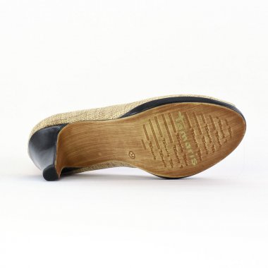 escarpins bout ouvert beige mode femme printemps été - Photo Produit 5