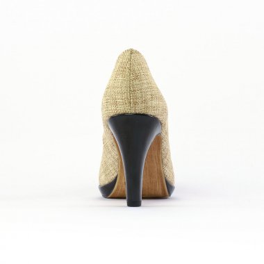 escarpins bout ouvert beige mode femme printemps été - Photo Produit 7