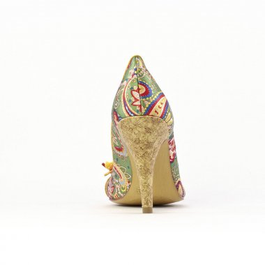 escarpins bout ouvert vert multicolore mode femme printemps été - Photo Produit 7