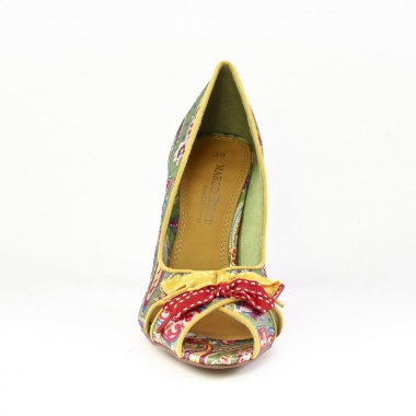 escarpins bout ouvert vert multicolore mode femme printemps été - Photo Produit 6