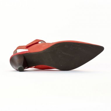 escarpins brides rouge orangé mode femme printemps été - Photo Produit 5