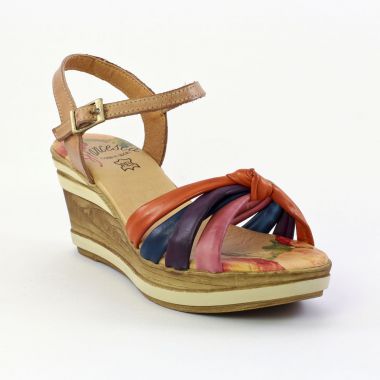 Nu-Pieds Compensés Francesca 598 Turquoise, vue principale de la chaussure femme