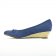 ballerines compensées bleu mode femme printemps été vue 3