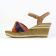nu-pieds compensés bleu multicolore mode femme printemps été vue 3