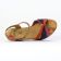 nu-pieds compensés bleu multicolore mode femme printemps été vue 4