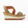 nu-pieds compensés orange multicolore mode femme printemps été vue 3
