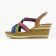nu-pieds compensés rose multicolore mode femme printemps été vue 3