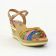 nu-pieds compensés rose multicolore mode femme printemps été vue 1