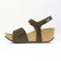 sandales compensées marron vert mode femme printemps été vue 3