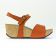 sandales compensées orange mode femme printemps été vue 2