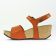 sandales compensées orange mode femme printemps été vue 3
