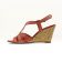 sandales compensées rouge mode femme printemps été vue 3