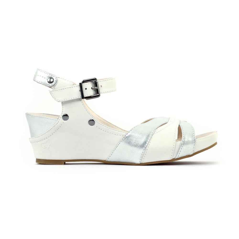 chaussures blanches compensées