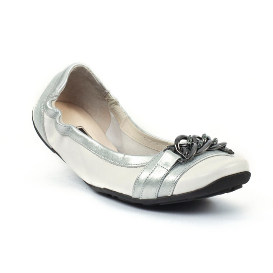 Ballerines Mamzelle Aurel blanc acier, vue principale de la chaussure femme