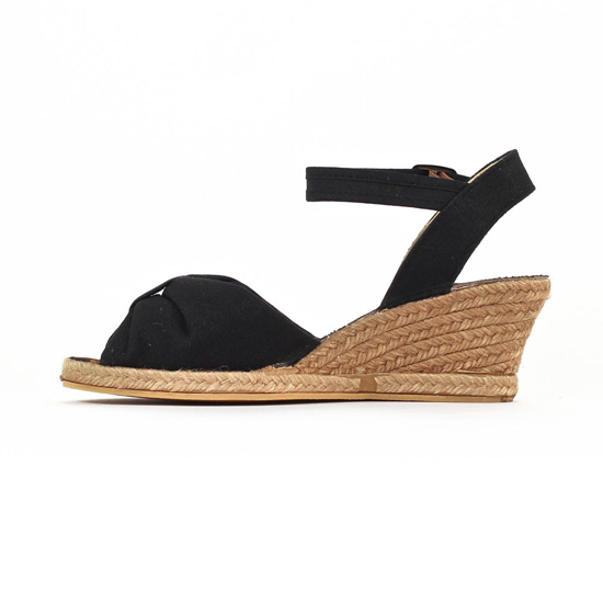 espadrilles compensées cordes noir mode femme printemps été - Photo Produit 3