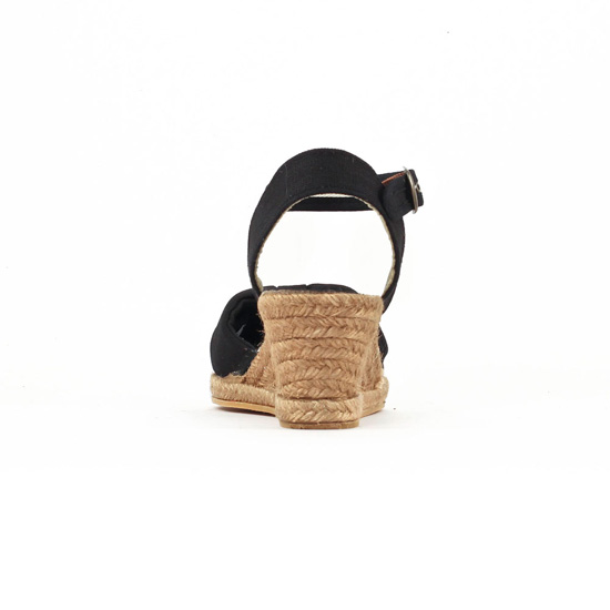 espadrilles compensées cordes noir mode femme printemps été - Photo Produit 7