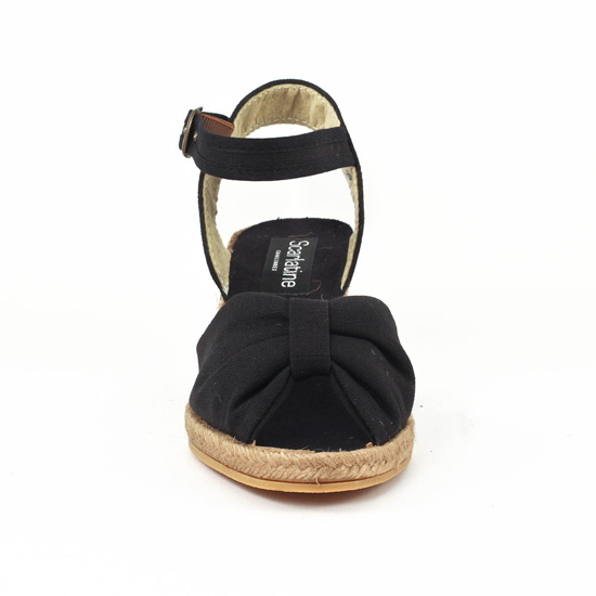 espadrilles compensées cordes noir mode femme printemps été - Photo Produit 6