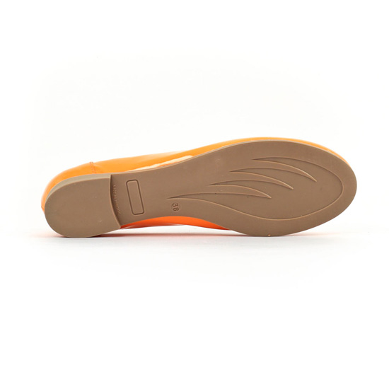mocassins orange blanc mode femme printemps été - Photo Produit 5
