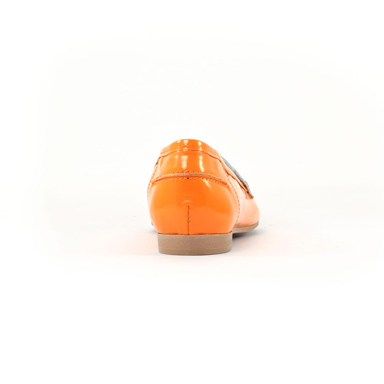 mocassins orange blanc mode femme printemps été - Photo Produit 7
