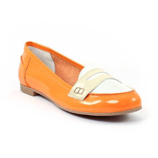 Mocassins Scarlatine 7779 Orange, vue principale de la chaussure femme