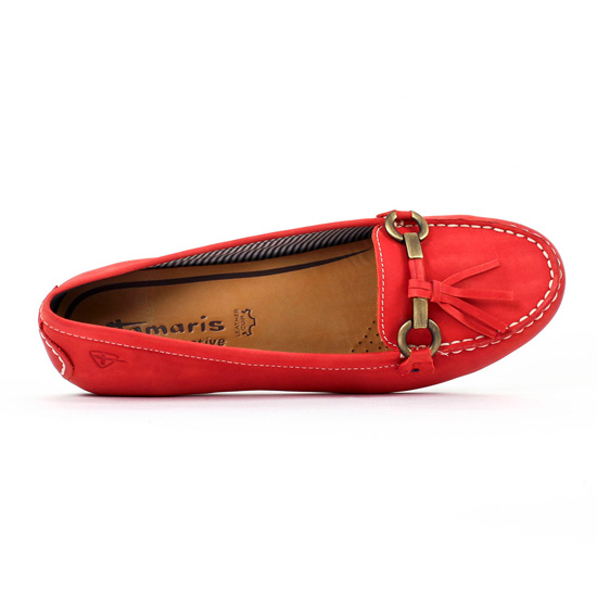 mocassins rouge mode femme printemps été - Photo Produit 5