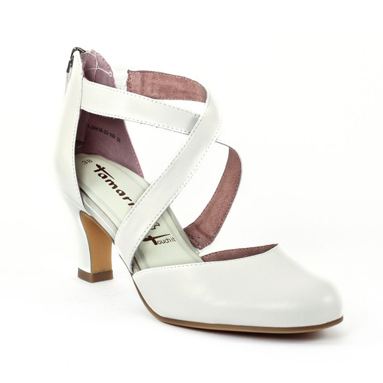 Nu-Pieds Talons Hauts Tamaris 24416 White, vue principale de la chaussure femme