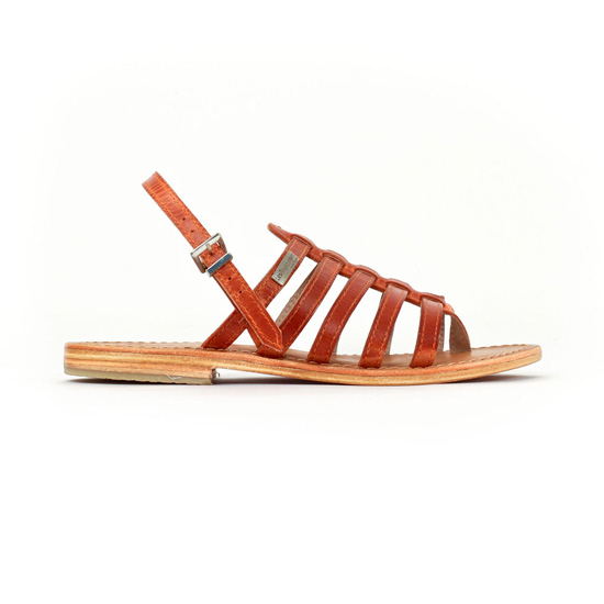 sandales marron orangé mode femme printemps été - Photo Produit 2