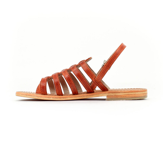 sandales marron orangé mode femme printemps été - Photo Produit 3