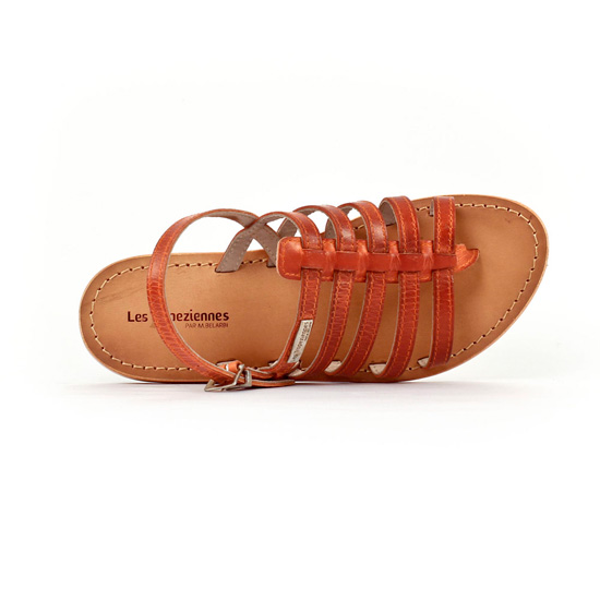 sandales marron orangé mode femme printemps été - Photo Produit 4
