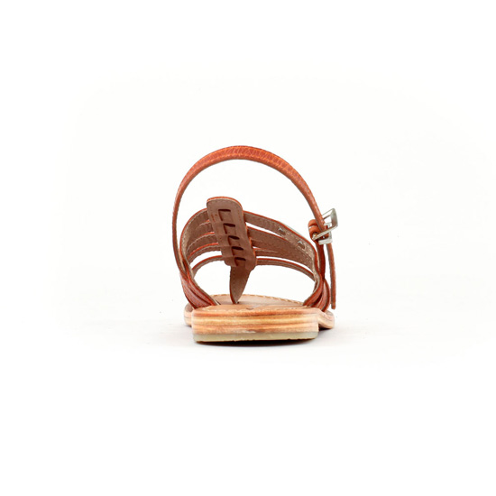 sandales marron orangé mode femme printemps été - Photo Produit 7