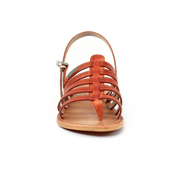 sandales marron orangé mode femme printemps été - Photo Produit 6