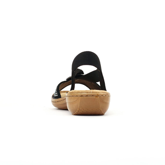 sandales noir mode femme printemps été - Photo Produit 7