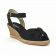 espadrilles compensées cordes noir mode femme printemps été vue 1