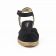 espadrilles compensées cordes noir mode femme printemps été vue 6