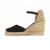 espadrilles compensées cordes noir mode femme printemps été vue 3