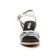 sandales compensées noir argent mode femme printemps été vue 6