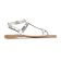 sandales gris argent mode femme printemps été vue 2