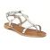 sandales gris argent mode femme printemps été vue 1