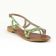 sandales vert metal mode femme printemps été vue 1