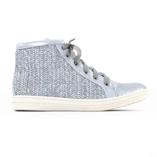 baskets mode gris argent mode femme printemps été - Photo Produit 2