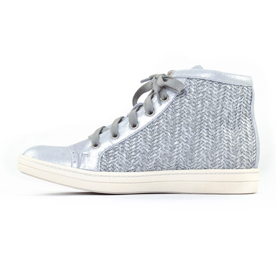 baskets mode gris argent mode femme printemps été - Photo Produit 3