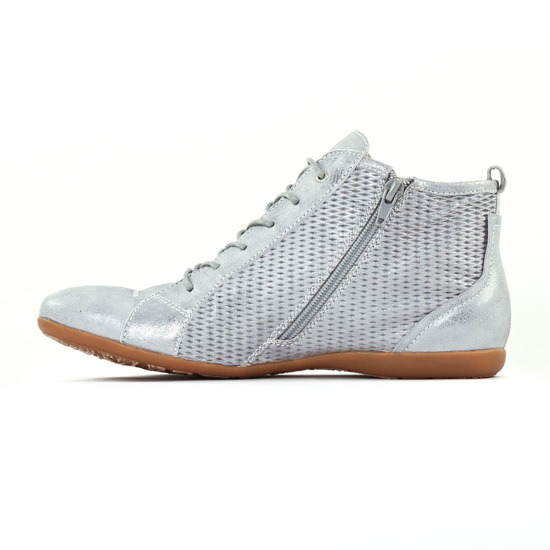baskets mode gris argent mode femme printemps été - Photo Produit 3