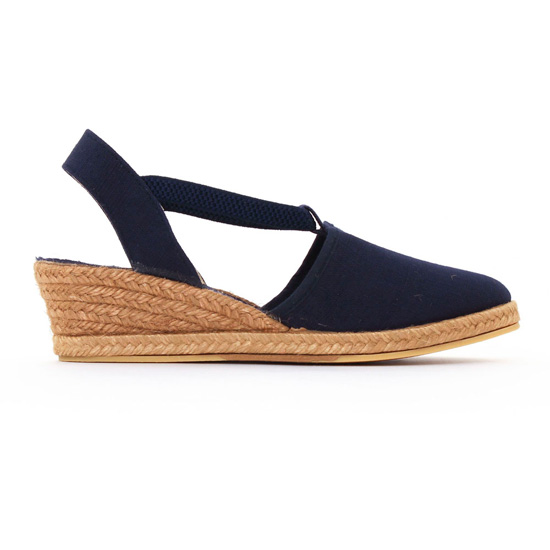 espadrilles compensées cordes bleu marine mode femme printemps été - Photo Produit 2