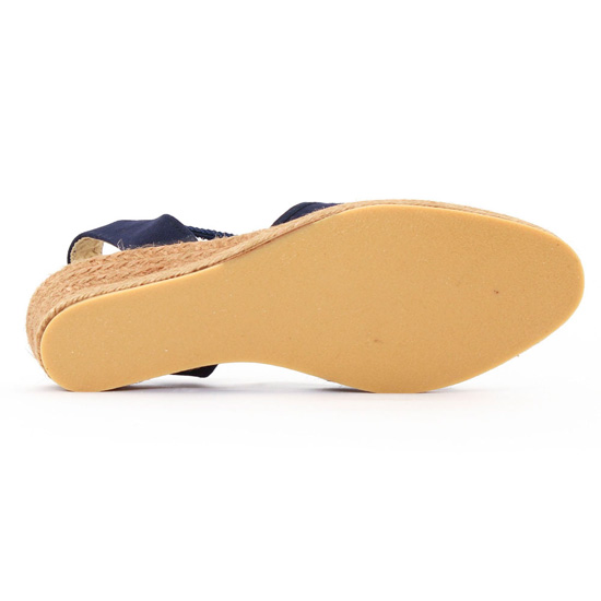 espadrilles compensées cordes bleu marine mode femme printemps été - Photo Produit 5