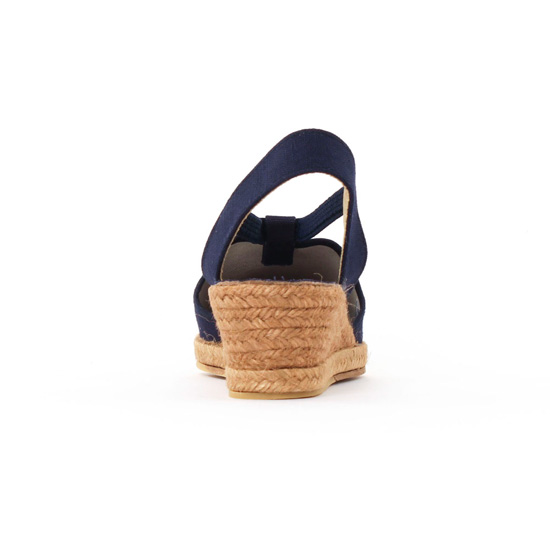 espadrilles compensées cordes bleu marine mode femme printemps été - Photo Produit 7