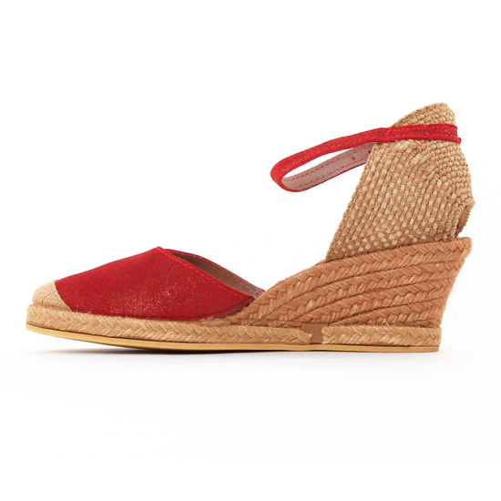 espadrilles compensées cordes rouge mode femme printemps été - Photo Produit 3
