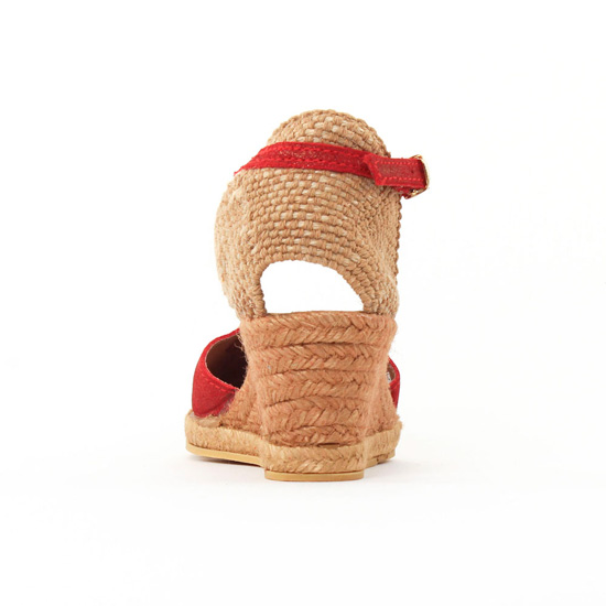 espadrilles compensées cordes rouge mode femme printemps été - Photo Produit 7