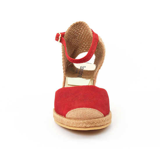 espadrilles compensées cordes rouge mode femme printemps été - Photo Produit 6