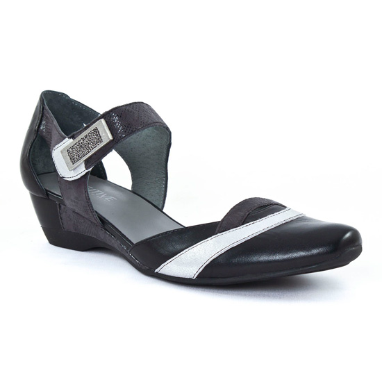 Nu Pieds Et Sandales Fugitive Samy Noir argent, vue principale de la chaussure femme